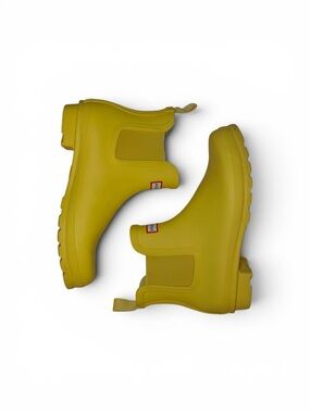 HUNTER “CHELSEA” Waterproof Short Rubber Rain Boot Classic Yellow Size 10